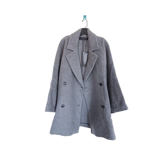 JENNI KAYNE Caroline wool Coat Heather Grey L - Picture 8 of 12